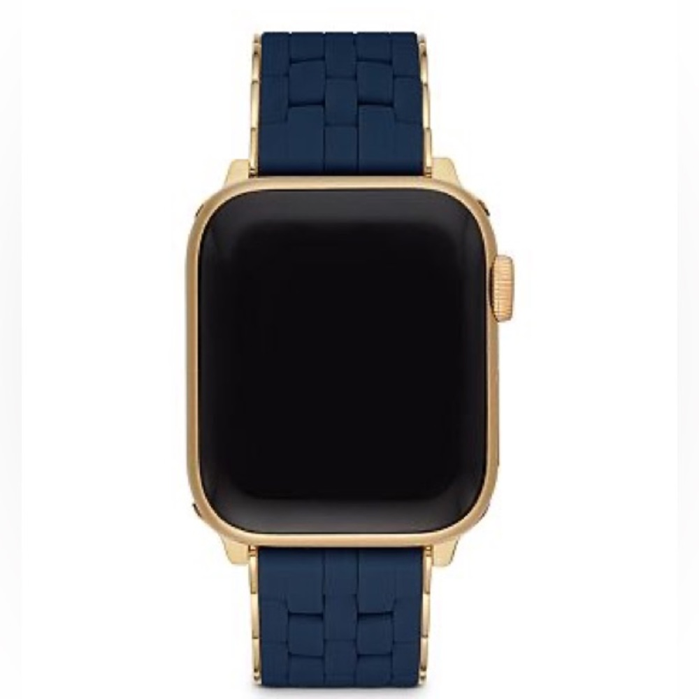 MICHELE Silicone-Wrapped Bracelet Band for Apple Watch® - Navy & Gold